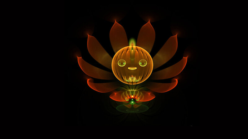 Glowing Pumpkin Flower