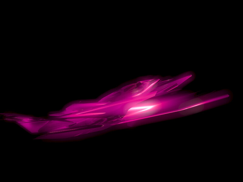 glowing purple abstract shape