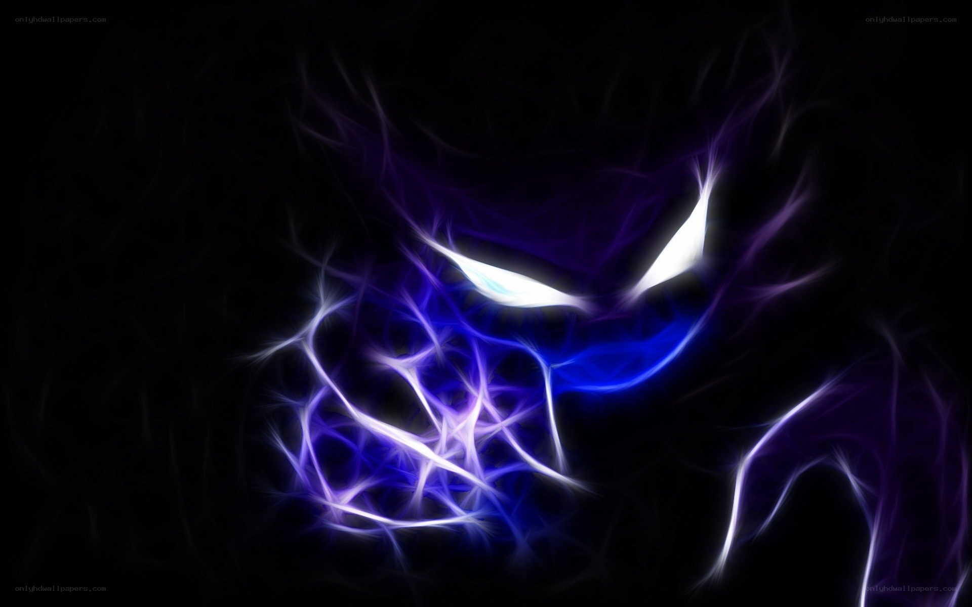 glowing purple and blue creature
