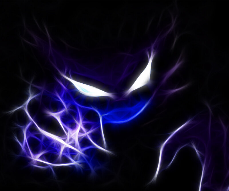 glowing purple and blue creature