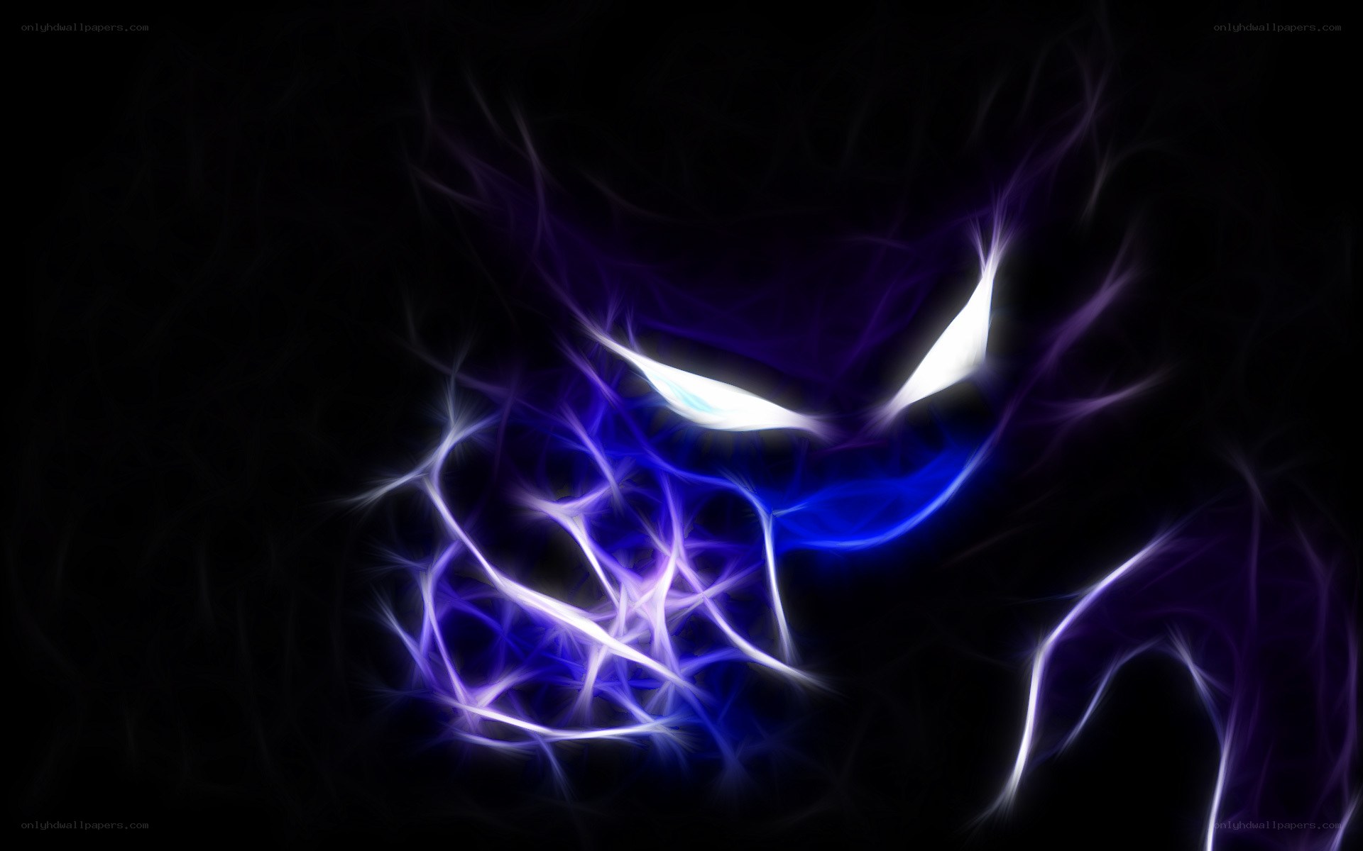 glowing purple and blue creature