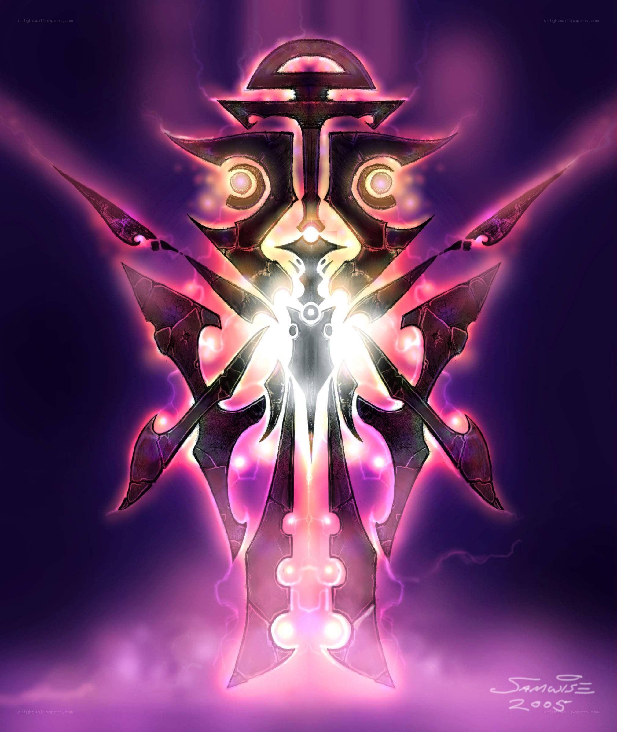 glowing purple artifact