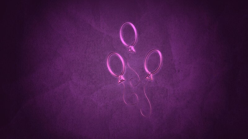 glowing purple balloons