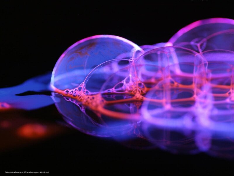 Glowing purple bubbles