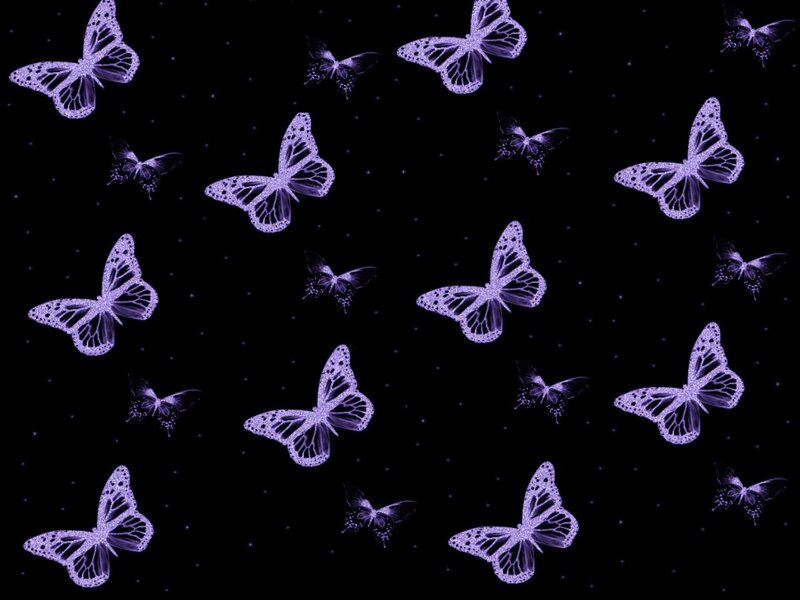 Glowing Purple Butterflies