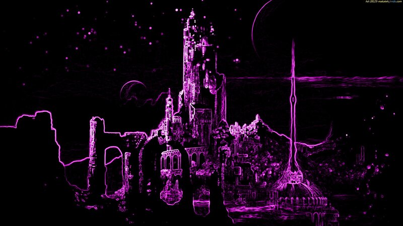 Glowing Purple Castle