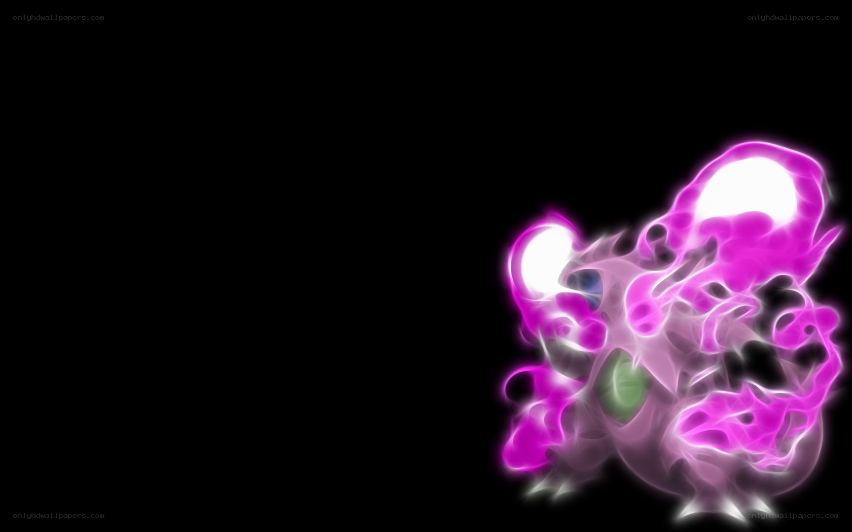 glowing purple creature