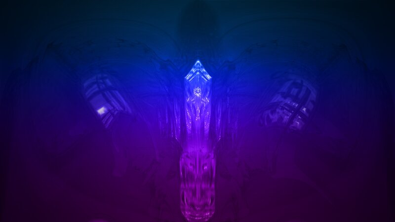 glowing purple crystal structure