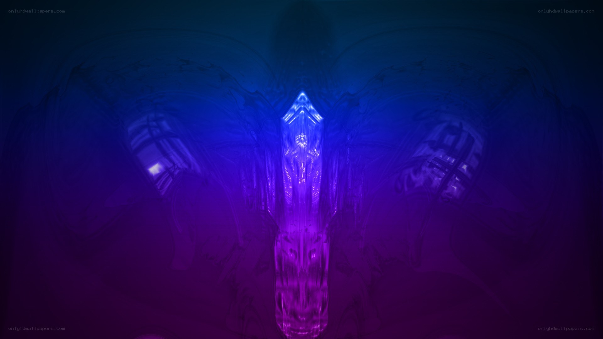 glowing purple crystal structure