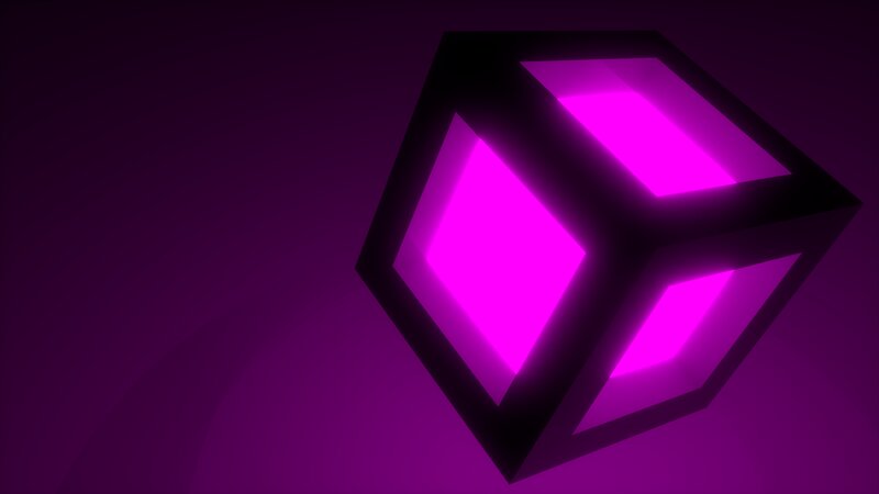 Glowing Purple Cube