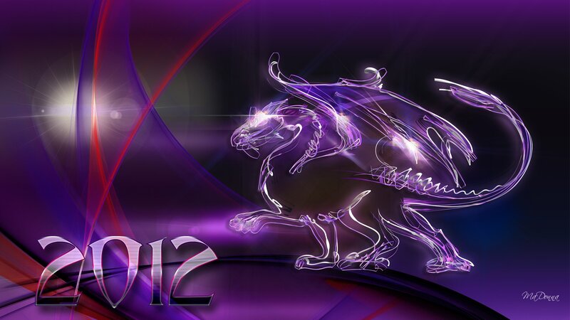 Glowing Purple Dragon — Dramatic