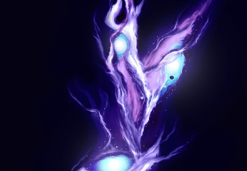 glowing purple energy form