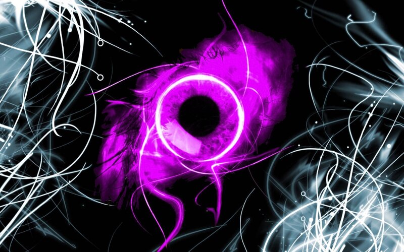 glowing purple eye abstract