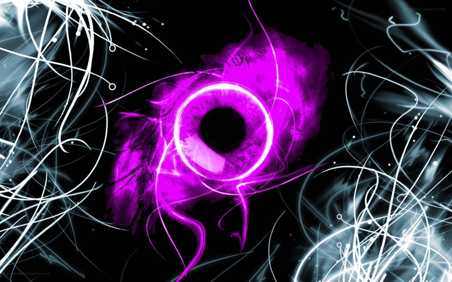 glowing purple eye abstract