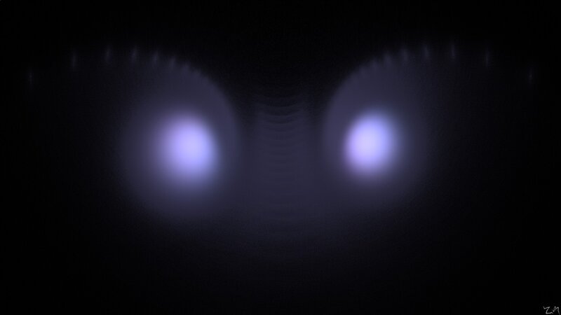 Glowing Purple Eyes — Mysterious