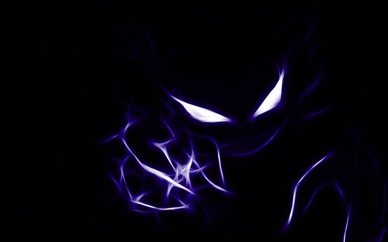 glowing purple eyes