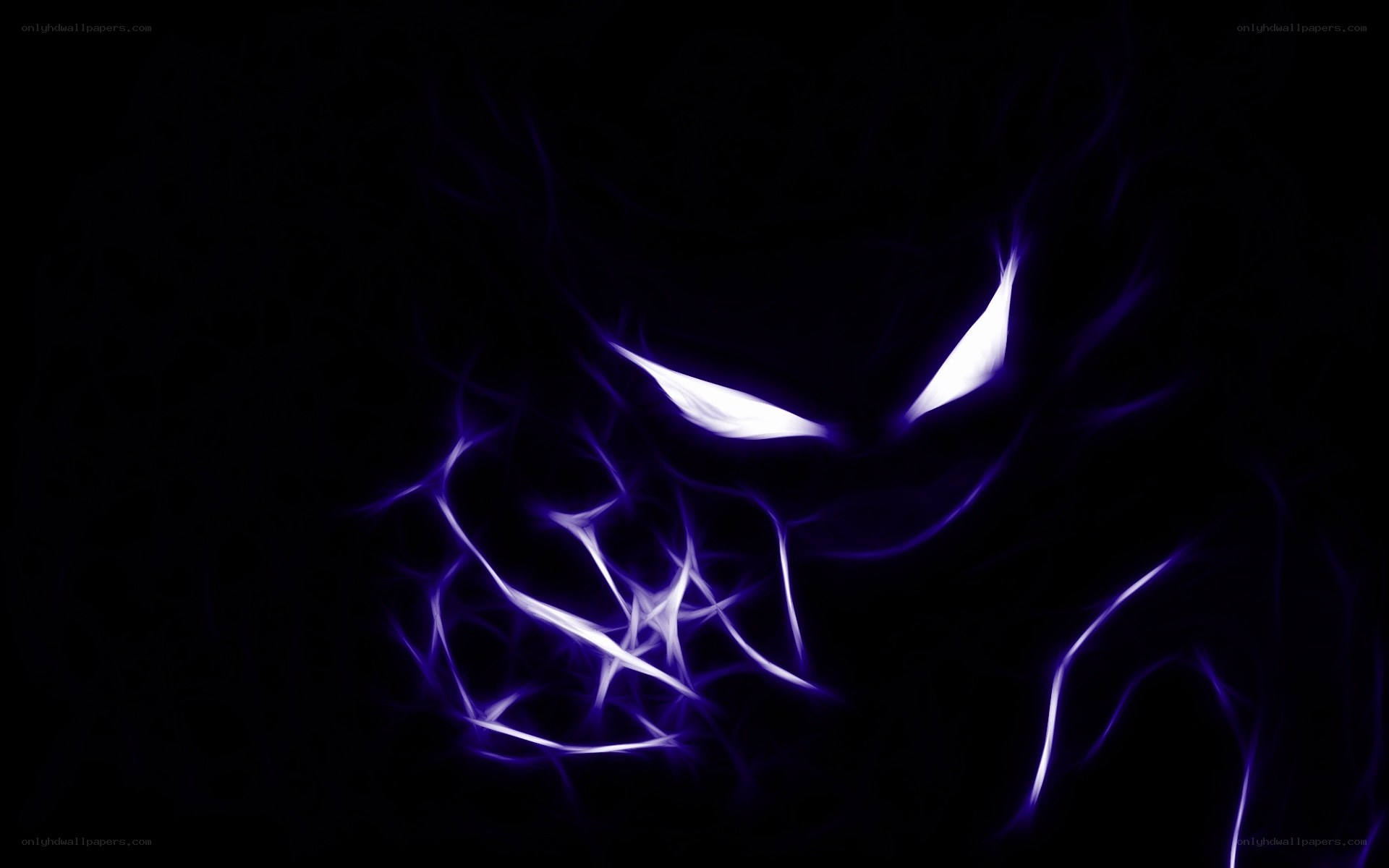 glowing purple eyes