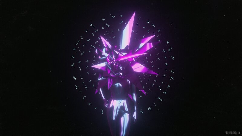 Glowing Purple Figure — Dramatic, Night, Digital Art