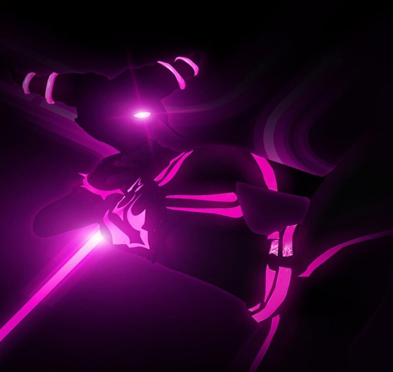 Glowing Purple Figure — Dramatic, Night