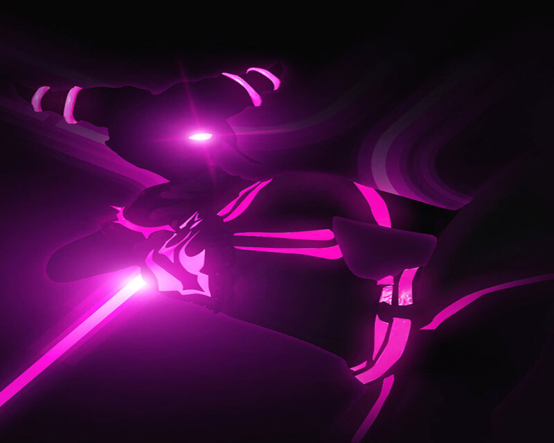 Glowing Purple Figure — Dramatic