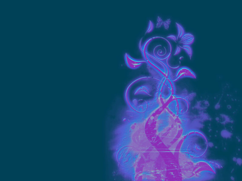 Glowing Purple Floral Design