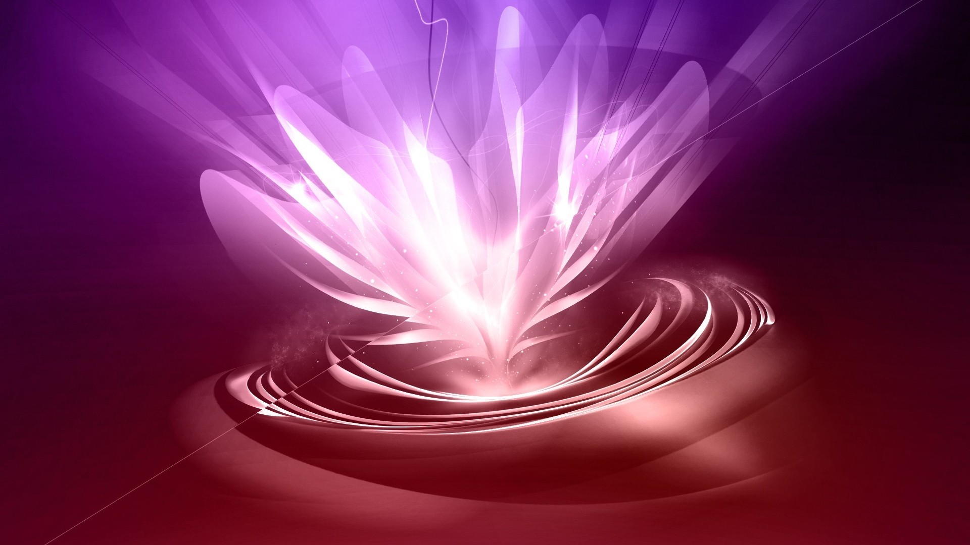 glowing purple flower abstract