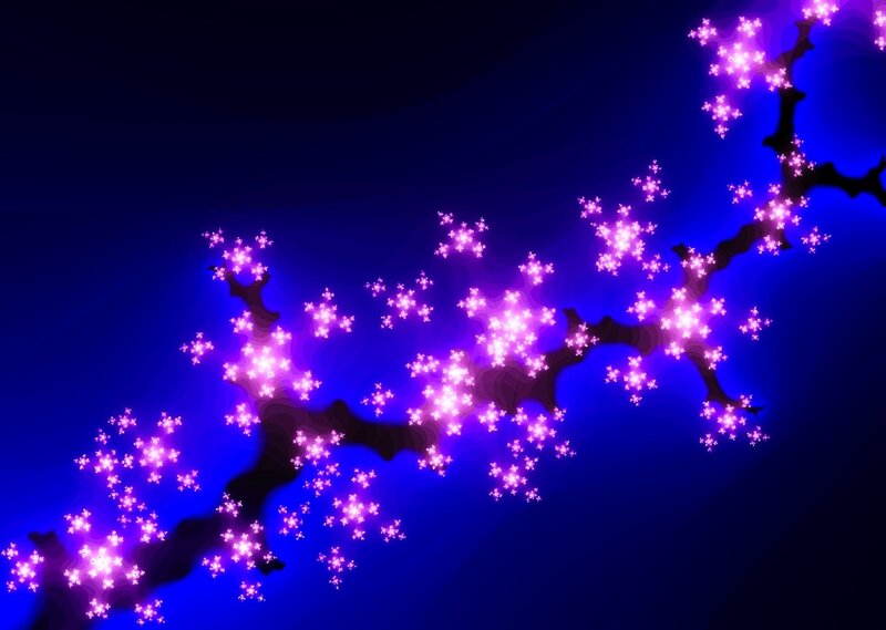 Glowing Purple Fractal Branches