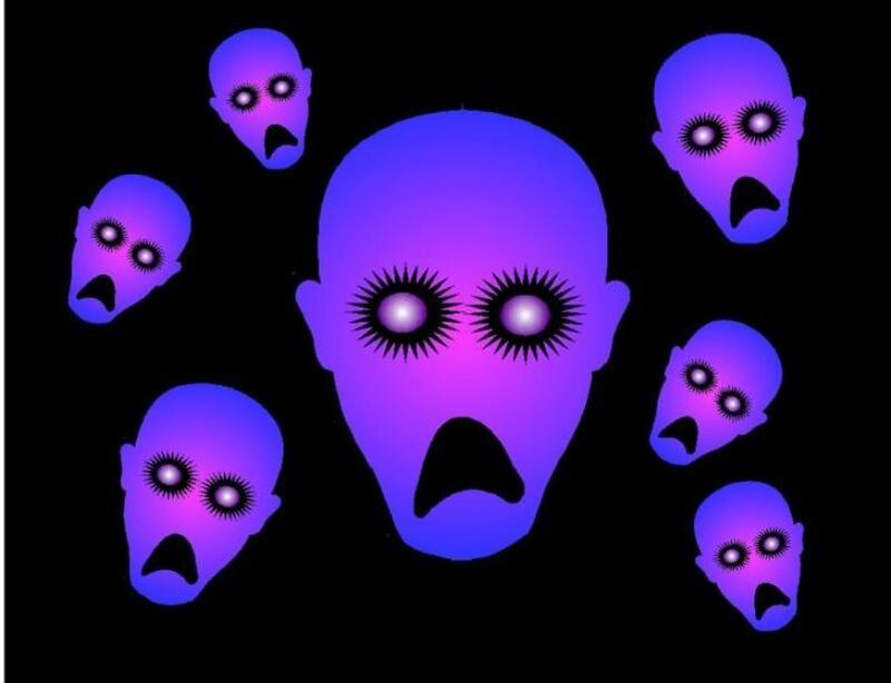Glowing Purple Heads
