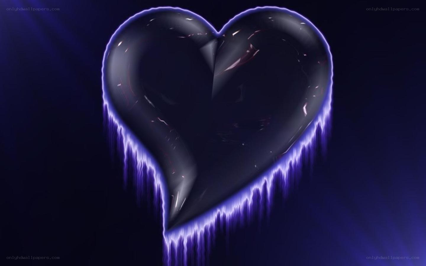 glowing purple heart
