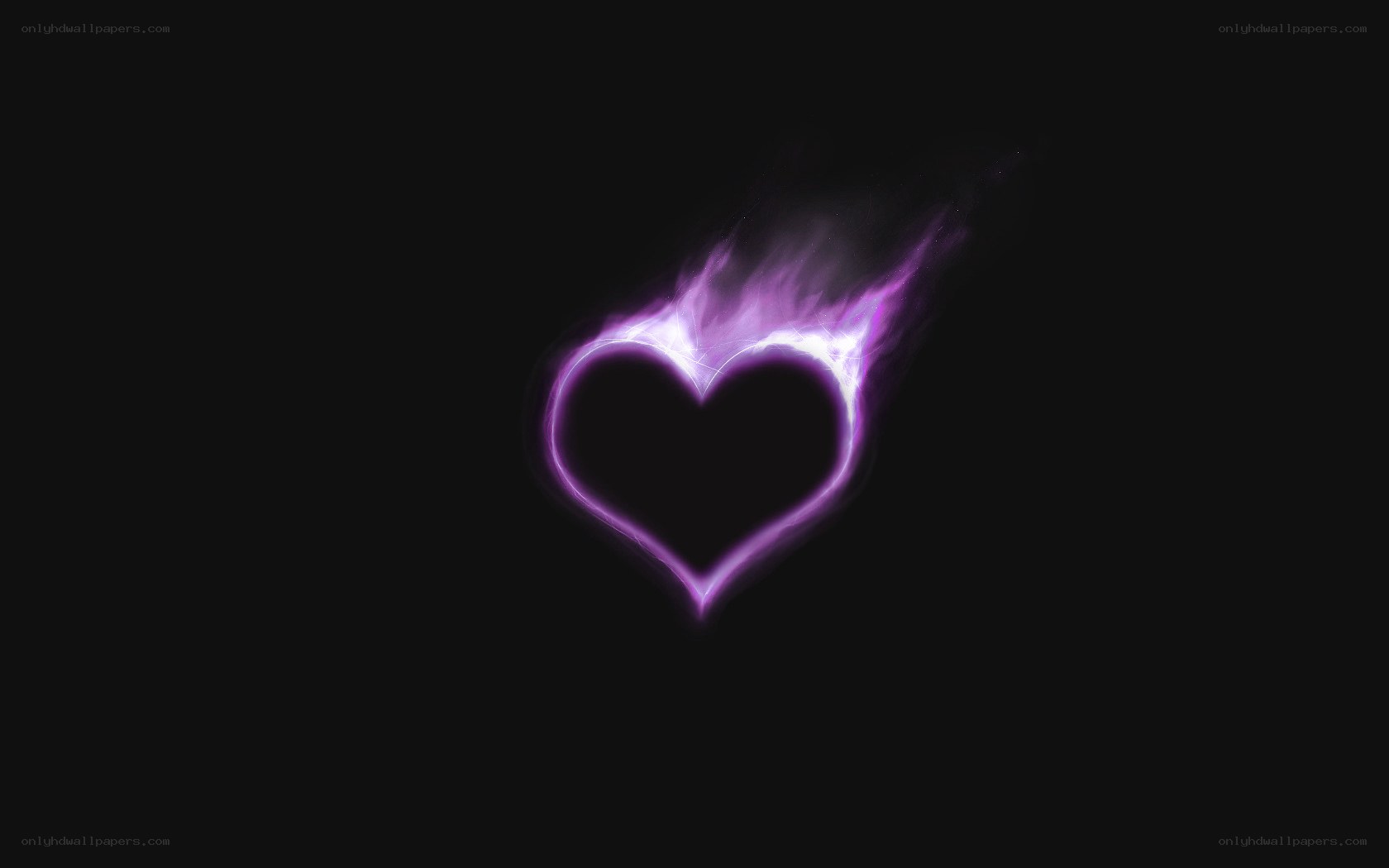 glowing purple heart