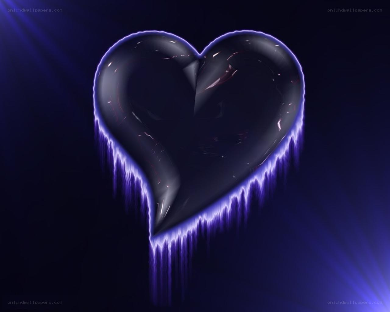 glowing purple heart