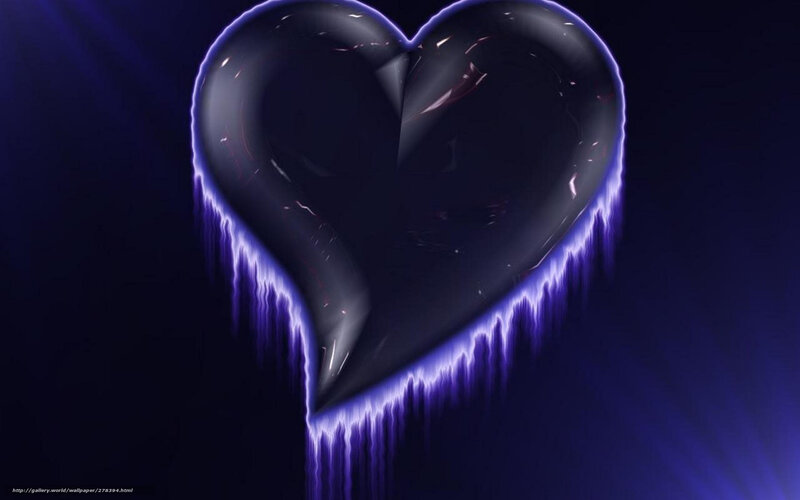 Glowing Purple Heart — Dramatic, Digital Art, Lightning