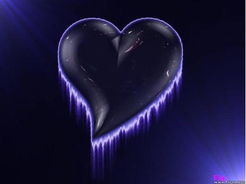 Glowing Purple Heart — Dramatic, Digital Art
