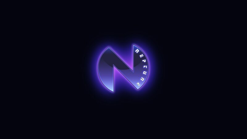 Glowing Purple Logo — Dark, Futuristic