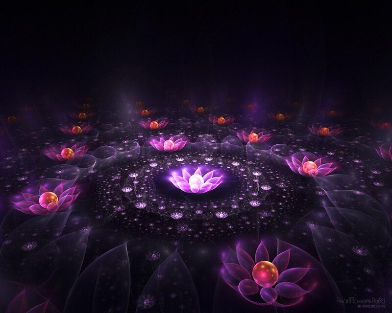 Glowing Purple Lotus Flowers — Ethereal