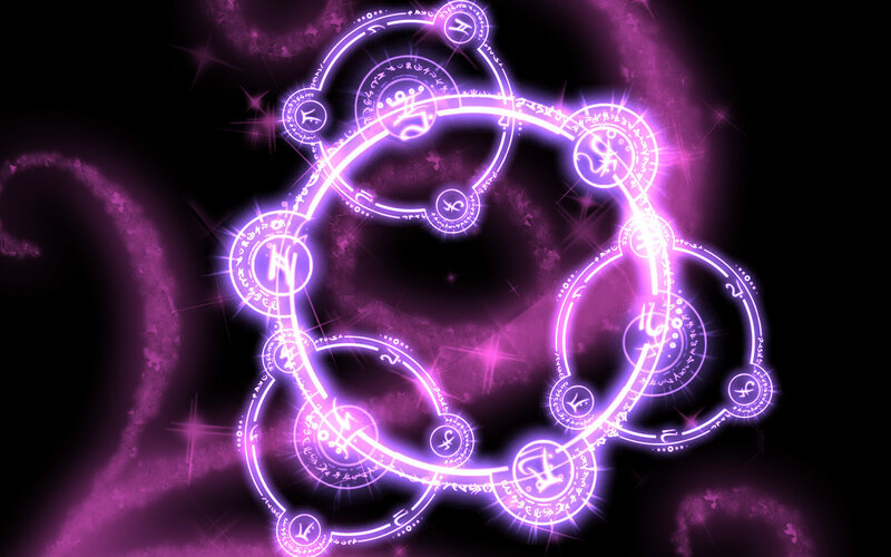 glowing purple magic circle