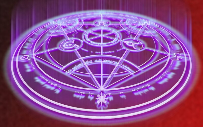 Glowing Purple Magic Circle — Mystical, Digital Art