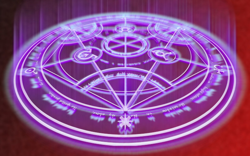 glowing purple magic circle