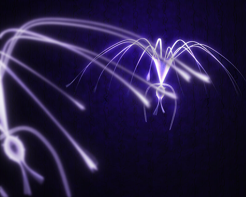 glowing purple neural network