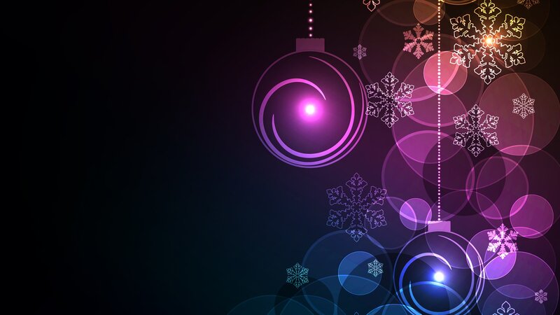 Glowing Purple Ornaments