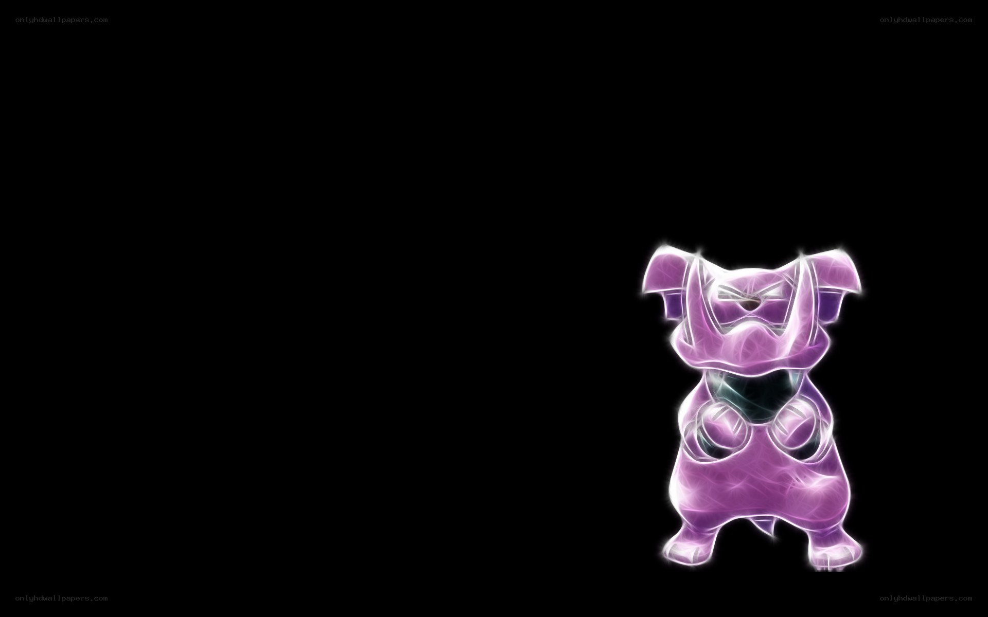 glowing purple pokémon