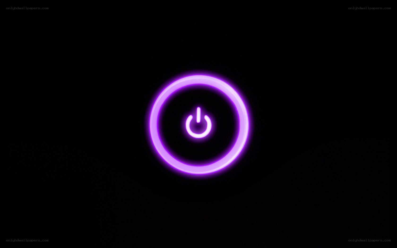 glowing purple power button
