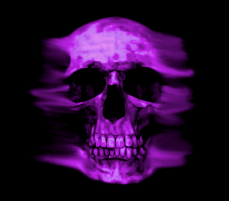 Glowing Purple Skull