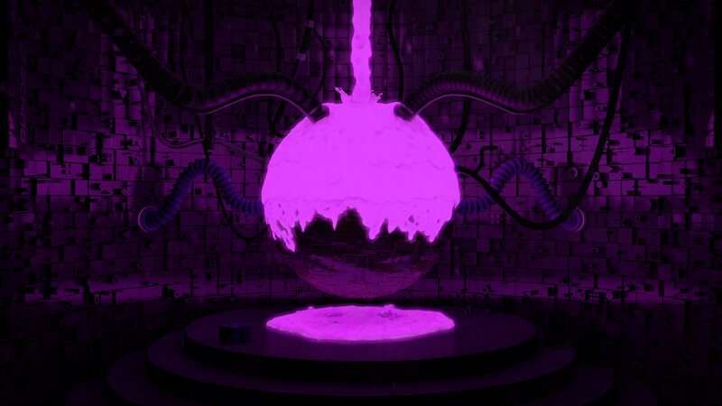 Glowing Purple Sphere — Dark, 3d Render