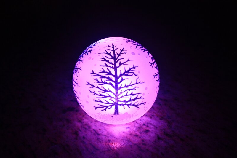 Glowing Purple Sphere — Dark