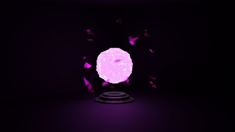 Glowing Purple Sphere — Mysterious, Night