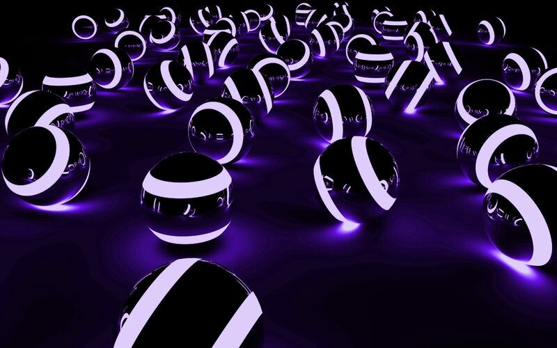 glowing purple spheres