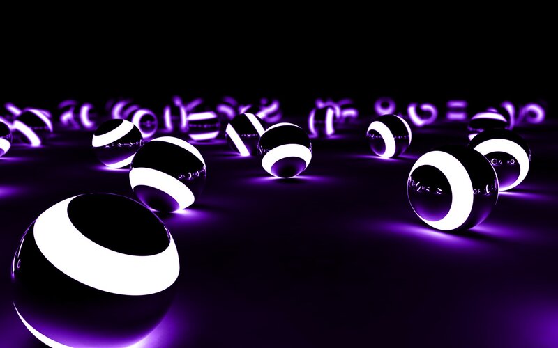 glowing purple spheres