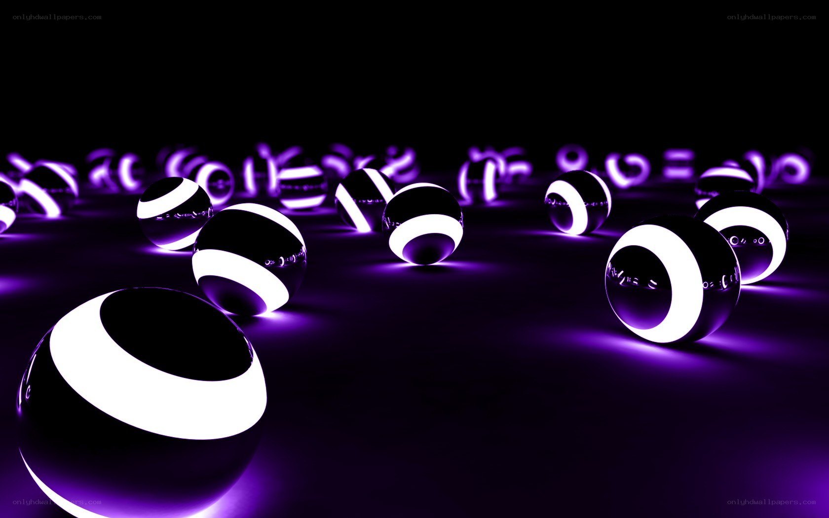 glowing purple spheres