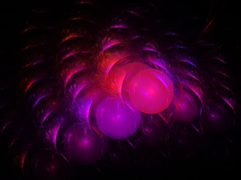 Glowing Purple Spheres — Mystical